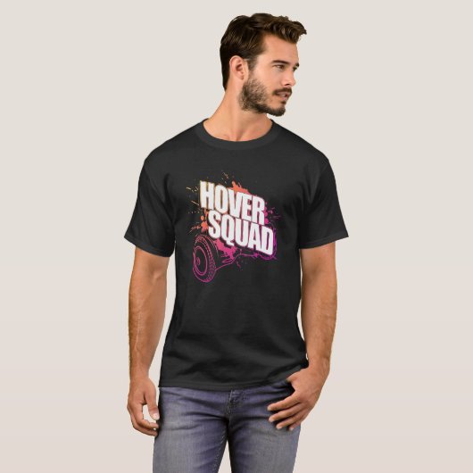 Hover Squad Cool Peach Pink Gyro Hoverboard T-shirt (Voorkant volledig)