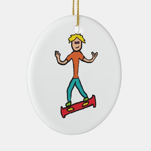 Hoverboard Keramisch Ornament (Rechts)