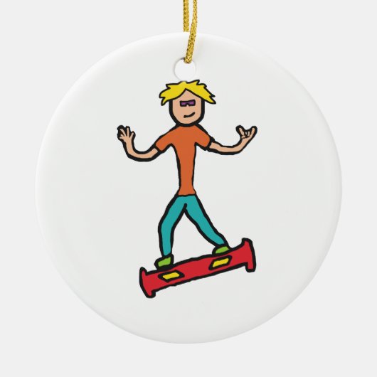 Hoverboard Keramisch Ornament (Voorkant)