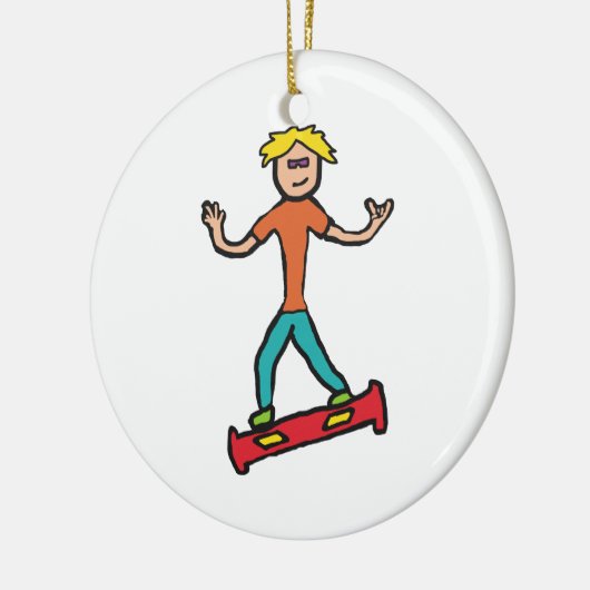 Hoverboard Keramisch Ornament (Links)
