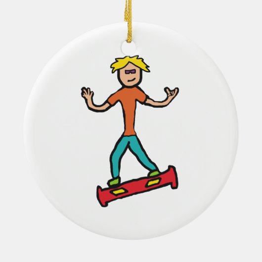 Hoverboard Keramisch Ornament (Achterkant)