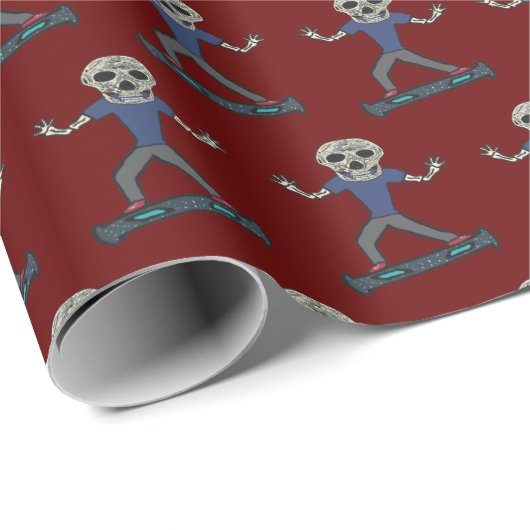 Hoverboard Skeleton Cadeaupapier (Rol Hoek)