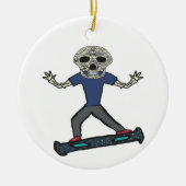Hoverboard Skeleton Keramisch Ornament (Voorkant)