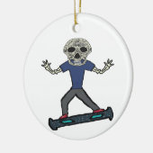 Hoverboard Skeleton Keramisch Ornament (Links)