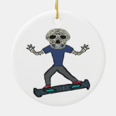 Hoverboard Skeleton Keramisch Ornament (Achterkant)