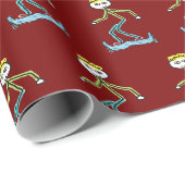 Hoverboard Stickman Cadeaupapier (Rol Hoek)