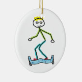 Hoverboard Stickman Keramisch Ornament (Rechts)