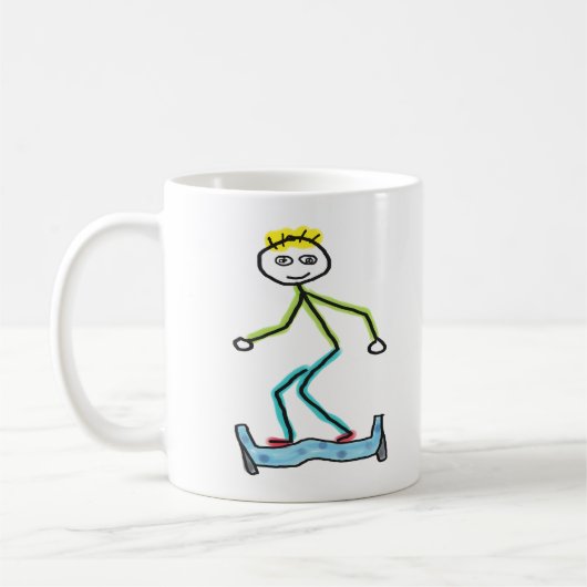 Hoverboard Stickman Koffiemok (Links)