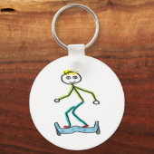 Hoverboard Stickman Sleutelhanger (Achterkant)