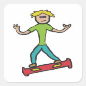 Hoverboard Vierkante Sticker (Voorkant)