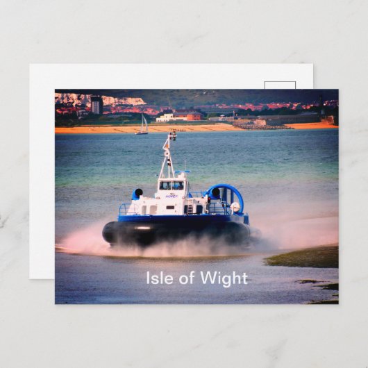 Hovercraft "Isle of Wight" transport Briefkaart (Voorkant / Achterkant)