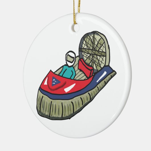 Hovercraft Keramisch Ornament (Links)