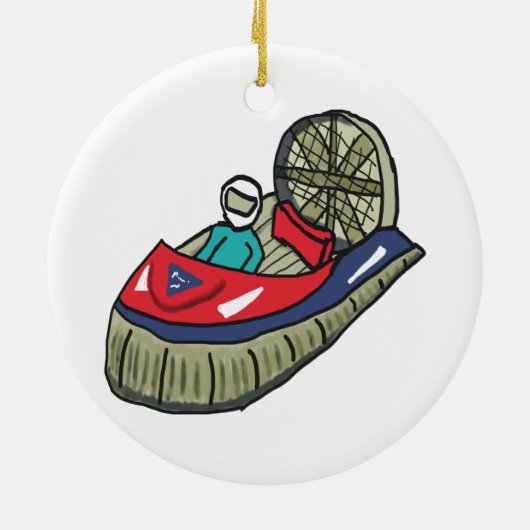 Hovercraft Keramisch Ornament (Achterkant)