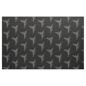 Hoverend - Hummingbird Black Print Stof (Fat Quarter)