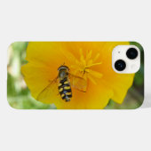 Hoverfly en Californian Poppy Case-Mate iPhone Case (Achterkant (horizontaal))