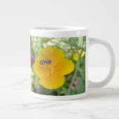 Hoverfly en Californian Poppy-Mok Grote Koffiekop (Rechts)