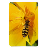 Hoverfly en Flower Premium Magnet Magneet (Verticaal)