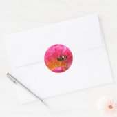 Hoverfly en Rosa Mundi Ronde Sticker (Envelop)