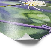 Hoverfly on Purple Eryngium Thistle Flower  Foto Afdruk (Hoek)