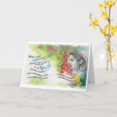 HoverGod/regenval, gevouwen Wenskaart, 5"x7" Kaart (Gele Bloem)