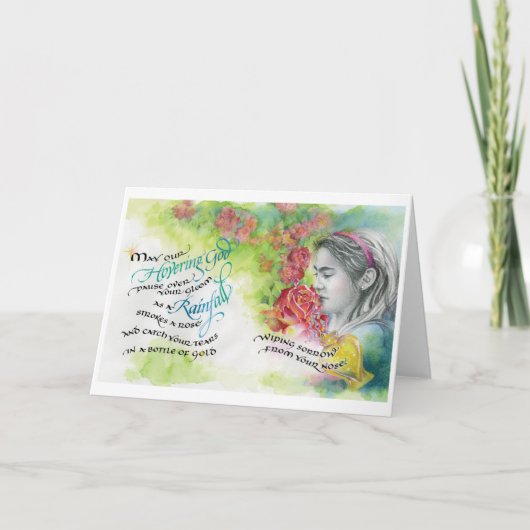 HoverGod/regenval, gevouwen Wenskaart, 5"x7" Kaart (Voorkant)