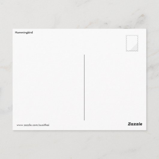 Hovering Blue-Green Hummingbird Briefkaart (Achterkant)