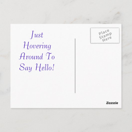 Hovering Briefkaart (Achterkant)