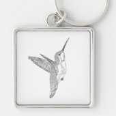 Hovering Hummingbird Sketch Sleutelhanger (Voorkant)