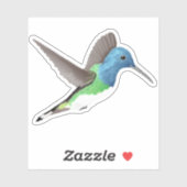 Hovering Jacobin Hummingbird - 1x douane cut. Sticker (Vel)