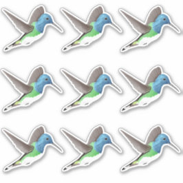 Hovering Jacobin Hummingbird - 9x aangepaste snede Sticker