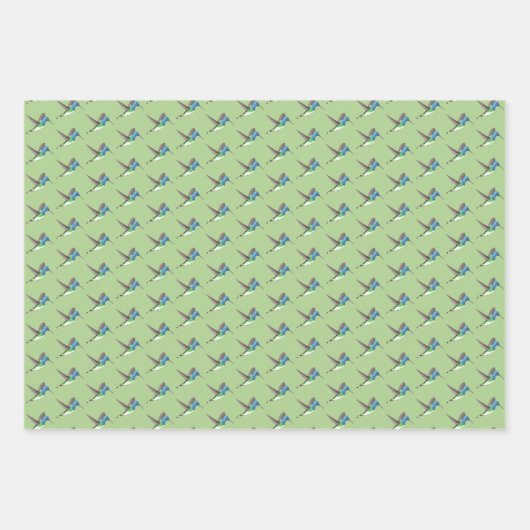 Hovering Jacobin Hummingbird - transp. 3 schoppen. Inpakpapier Vel (Voorkant 2)