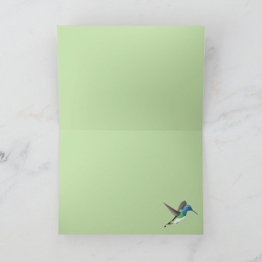 Hovering Jacobin Hummingbird - transp. verjaardag. Kaart (Binnen)