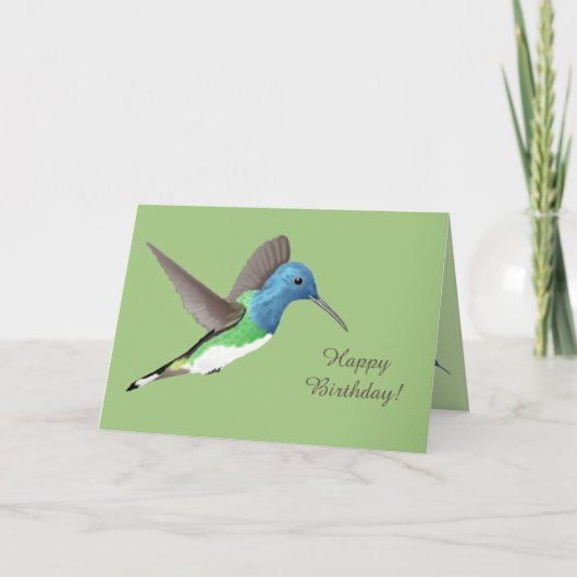 Hovering Jacobin Hummingbird - transp. verjaardag. Kaart (Voorkant)