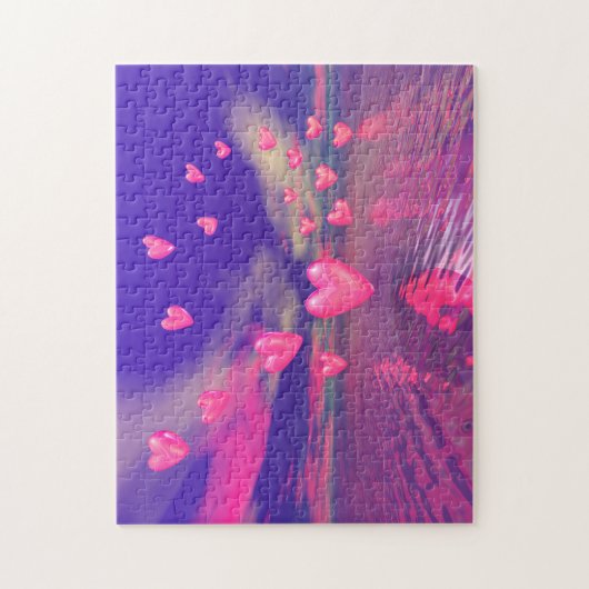 Hovering Valentijn Hearts Legpuzzel (Verticaal)