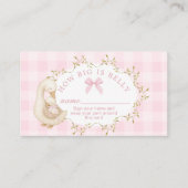 How big is belly Silly Goose Pink Gingham Informatiekaartje (Voorkant)