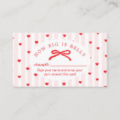 How big is belly Valentines Baby Shower Informatiekaartje (Voorkant)