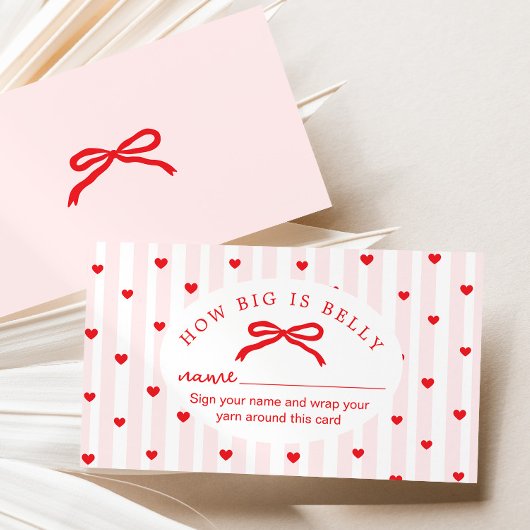How big is belly Valentines Baby Shower Informatiekaartje