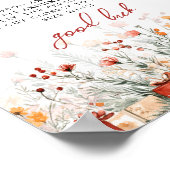 How big is her belly Merry Baby Shower Game sign Poster (Hoek)