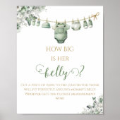 How Big is Her Belly Sage Green Butterfly Game Poster (Voorkant)