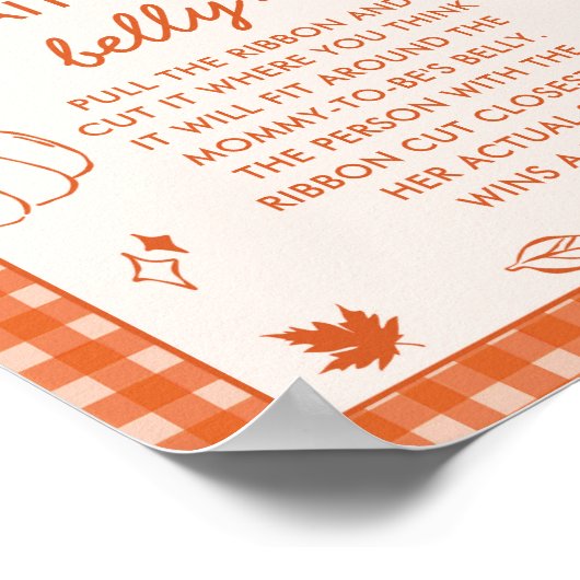 How Big Is Mommy's Belly? Baby Shower Game Poster (Hoek)