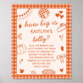 How Big Is Mommy's Belly? Baby Shower Game Poster (Voorkant)