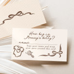 How big is mommys belly Cafe Bebe Shower game Informatiekaartje<br><div class="desc">How big is mommys belly Cafe Bebe Shower game Enclosure Card 
Matching items are available.</div>