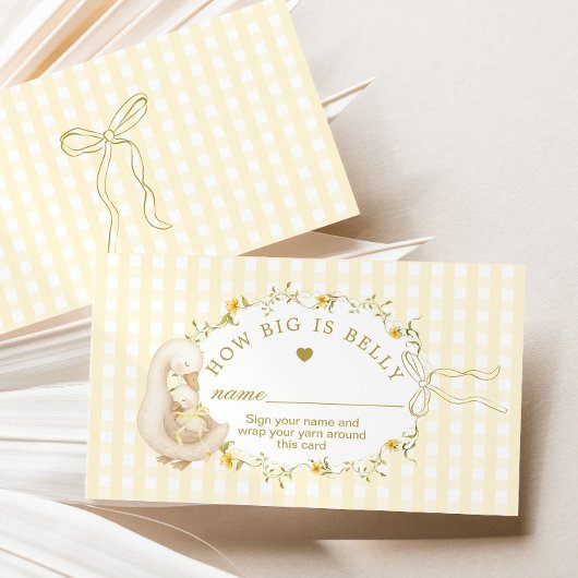 How big is mommys belly silly goose Gingham Informatiekaartje