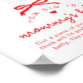 How big is mommys belly Valentines Baby Shower Poster (Hoek)