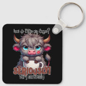 How Do I Take My Coffee? Seriously Very Seriously Sleutelhanger (Achterkant)