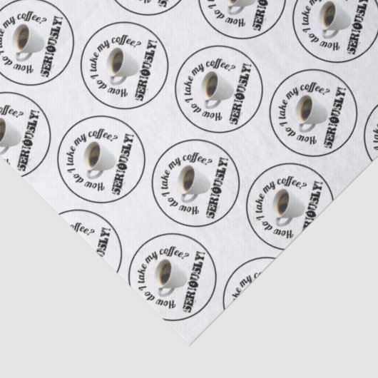 How Do I Take My Coffee? Tissue Paper Tissuepapier (Detail)