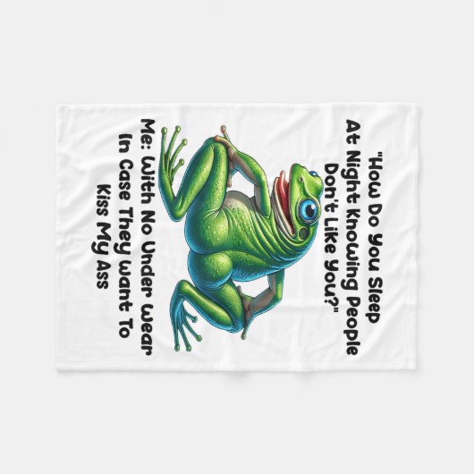 How Do You Sleep At Night Knowing People Don't Lik Fleece Deken (Voorkant (Horizontaal))