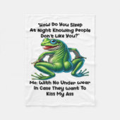 How Do You Sleep At Night Knowing People Don't Lik Fleece Deken (Voorkant)