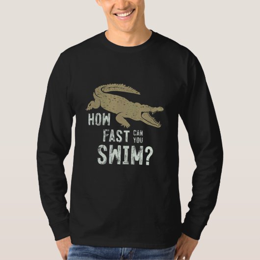 How Fast Can You Swim T-shirt (Voorkant)