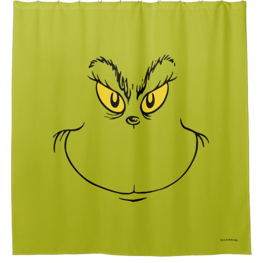 How Grinch Stole Christmas Face Douchegordijn (Voorkant)